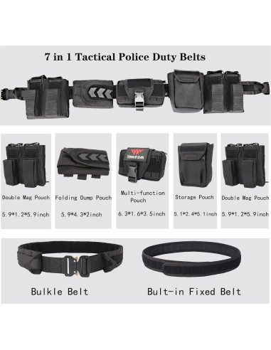 Cinturón Táctico BOMTURN Battle Belt 7 Accesorios 114CM