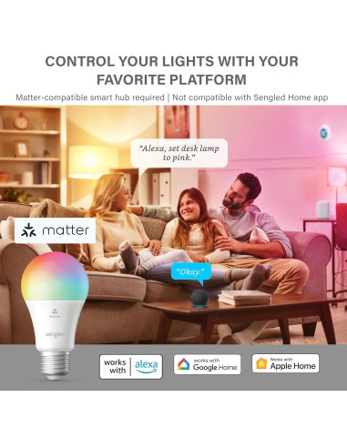 Bombilla LED Inteligente Sengled A19 Multicolor 800LM