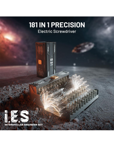 Juego de Destornilladores Eléctricos EZARC 181 en 1 con 160 Puntas