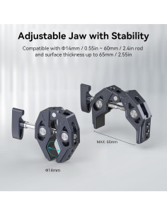 Abrazadera SMALLRIG Cangrejo Ajustable 3.5kg para Fotografía 2