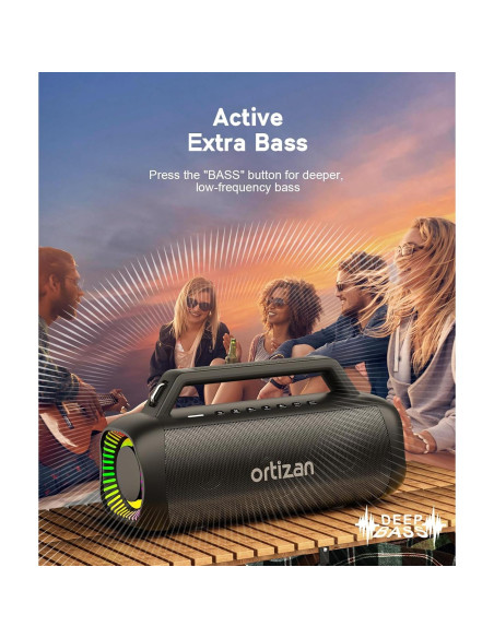 Altavoz Bluetooth Ortizan M12 80W Subwoofer Impermeable Altavoz Bluetooth Ortizan M12 80W Subwoofer Impermeable