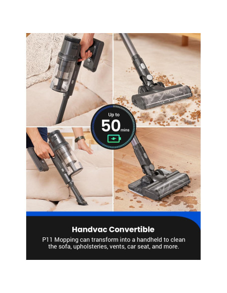 Aspiradora Proscenic P11 Mopa 2 en 1 Inalámbrica Gris