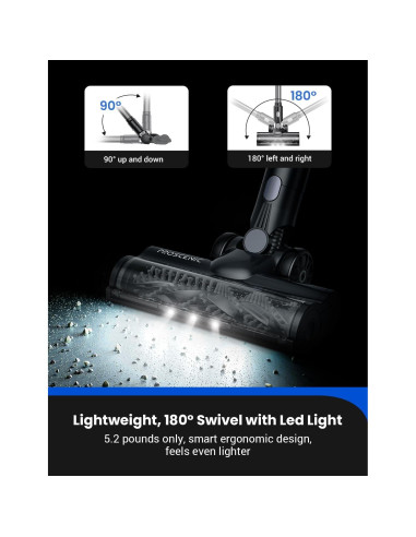 Aspiradora Proscenic P11 Mopa 2 en 1 Inalámbrica Gris