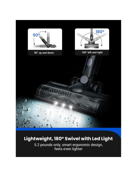 Aspiradora Proscenic P11 Mopa 2 en 1 Inalámbrica Gris