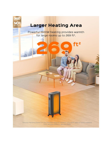 Calentador de aceite Dreo DR-HSH005 1500W control remoto