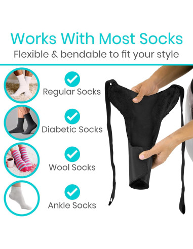 Asistente para Ponerse Calcetines Vive Flexible - Ideal para Mayores