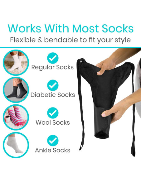 Asistente para Ponerse Calcetines Vive Flexible - Ideal para Mayores