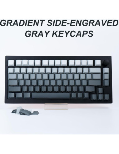 Juego de Teclas JOLINTAL 124 Claves PBT Gris Gradiente