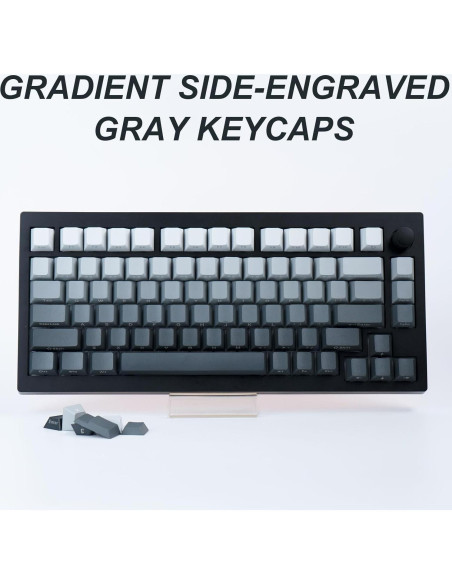 Juego de Teclas JOLINTAL 124 Claves PBT Gris Gradiente