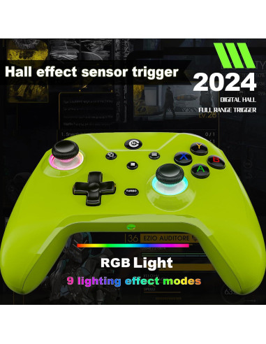 Controlador de Juego PTD Verde 2.3m RGB Sin Deriva
