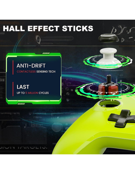 Controlador de Juego PTD Verde 2.3m RGB Sin Deriva