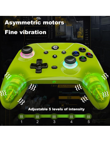 Controlador de Juego PTD Verde 2.3m RGB Sin Deriva