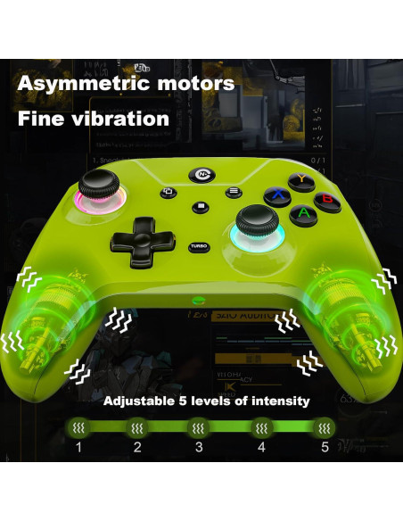 Controlador de Juego PTD Verde 2.3m RGB Sin Deriva