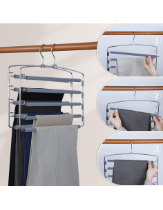 Perchas para Pantalones TOPIA HANGER 2 Paquete Ahorra Espacio 2