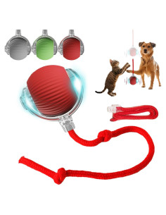 Bola Interactiva para Mascotas XinHai, Juguete Automático Rojo