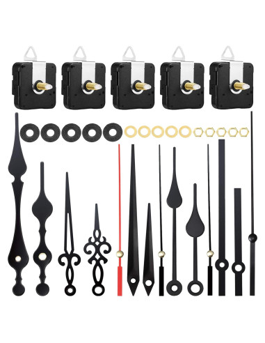 Hicarer Kit de Mecanismos de Reloj de Cuarzo 20 mm 5 Manecillas
