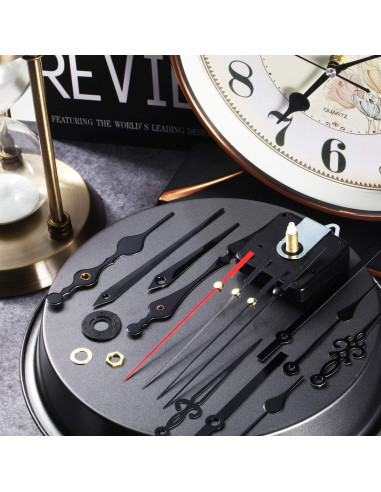 Hicarer Kit de Mecanismos de Reloj de Cuarzo 20 mm 5 Manecillas