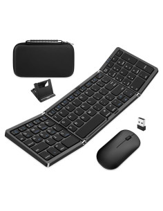 Combo Teclado y Ratón Plegables EDJO Inalámbrico 2.4G/Bluetooth