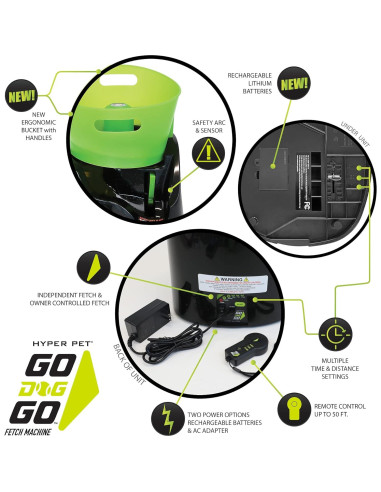 Lanzador Automático de Pelotas GoDogGo para Perros 2.5"