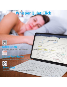 Combo Teclado y Ratón Bluetooth FLY WAY Ultra Delgado Blanco 2