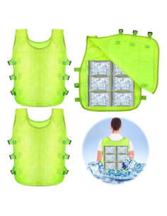 Chaleco Refrigerante Jexine 2 Pcs con 48 Paquetes de Hielo