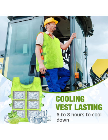 Chaleco Refrigerante Jexine 2 Pcs con 48 Paquetes de Hielo