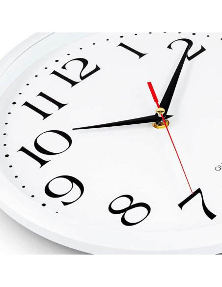 Reloj de Pared Blanco Bernhard 30,48 cm Silencioso Cuarzo