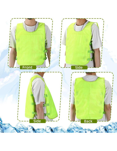 Chaleco Refrigerante Jexine 2 Pcs con 48 Paquetes de Hielo