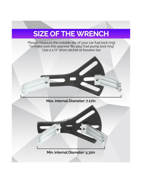 Herramienta de Extracción de Bomba de Combustible RACOONA 13-18 cm