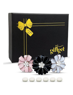 Difusores de aire para coche GIFTGET 3 clips flor decorativos