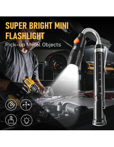 Bolígrafo Multitool KOOPOOL con Linterna y Magneto Negro