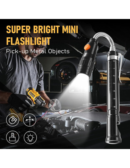 Bolígrafo Multitool KOOPOOL con Linterna y Magneto Negro