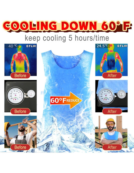 Chaleco Refrigerante PVA Unisex Ajustable para Verano