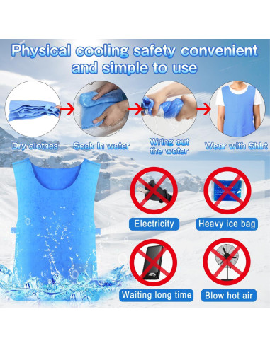 Chaleco Refrigerante PVA Unisex Ajustable para Verano
