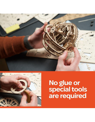 Rompecabezas 3D UGEARS Reloj de Mesa Astrónomo DIY 338 Piezas