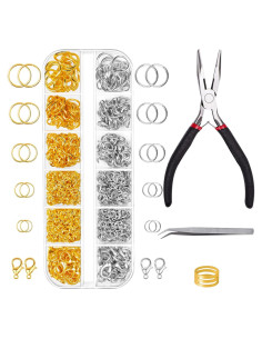 Kit de Anillas de Salto YUGDRUZY 1200 pcs para Joyas