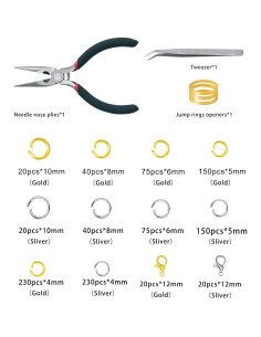 Kit de Anillas de Salto YUGDRUZY 1200 pcs para Joyas 2