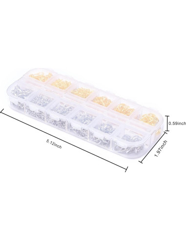 Kit de Anillas de Salto YUGDRUZY 1200 pcs para Joyas