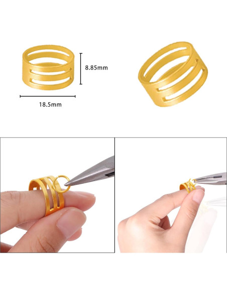 Kit de Anillas de Salto YUGDRUZY 1200 pcs para Joyas