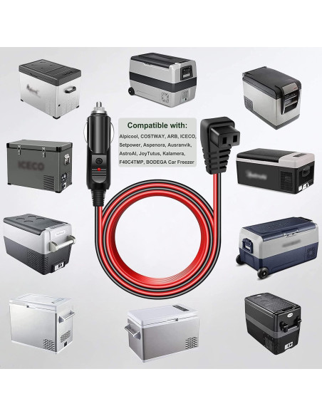 Cable de Refrigerador de Coche Cllena 3m 12V/24V Alta Resistencia