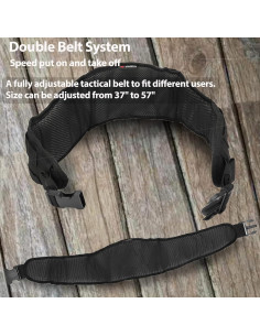 Cinturón Táctico YAKEDA 5 en 1 con Bolsas y Ajustable 2