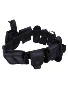 Cinturón Táctico 10 en 1 HUNANBANG Negro Ajustable