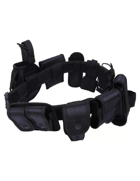Cinturón Táctico 10 en 1 HUNANBANG Negro Ajustable