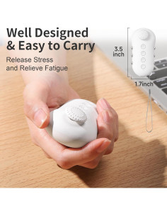 Juguete Antiestrés Tianhong Microcorriente Blanco 2