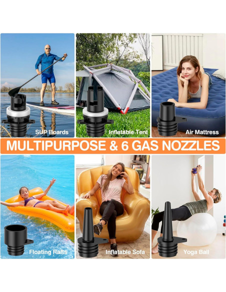 Bomba Eléctrica FOWAWU para Paddleboard 12V Doble Etapa