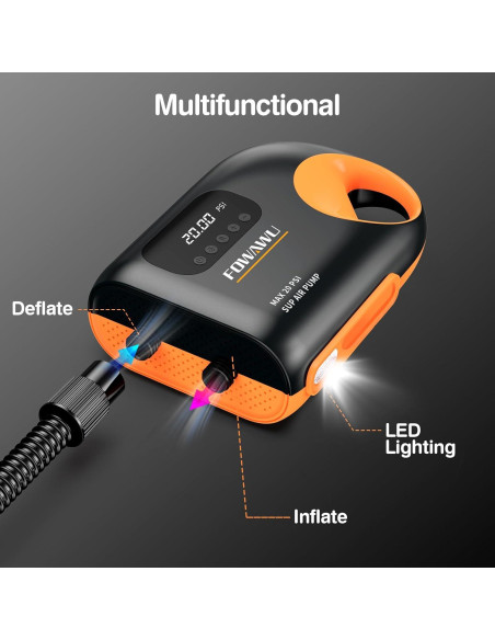 Bomba Eléctrica FOWAWU para Paddleboard 12V Doble Etapa