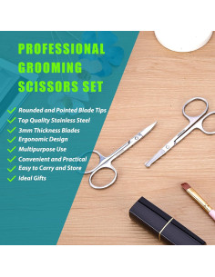 Tijeras Pequeñas LePinko PRO 2IN1 para Vello Facial 2PCS 2