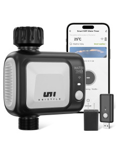 Temporizador de Riego WiFi Unistyle 1 Zona Gris Programable