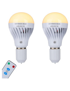 Bombillas LED Recargables BSOD 7W E26 con Control Remoto