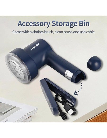 Quitapelusas Eléctrico Lint SL-1 Pantalla LED 3 Velocidades